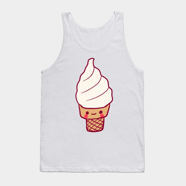 Vanilla ice cream illustration Tank Top by Mayarart